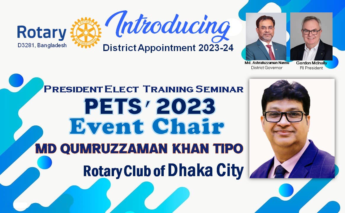 Announce the District Leader's Appointment for the Rotary year 2023-24